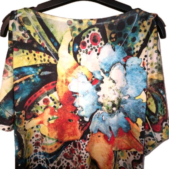 NWOT S-Twelve Cold Shoulder Top Size L - Picture 4 of 6